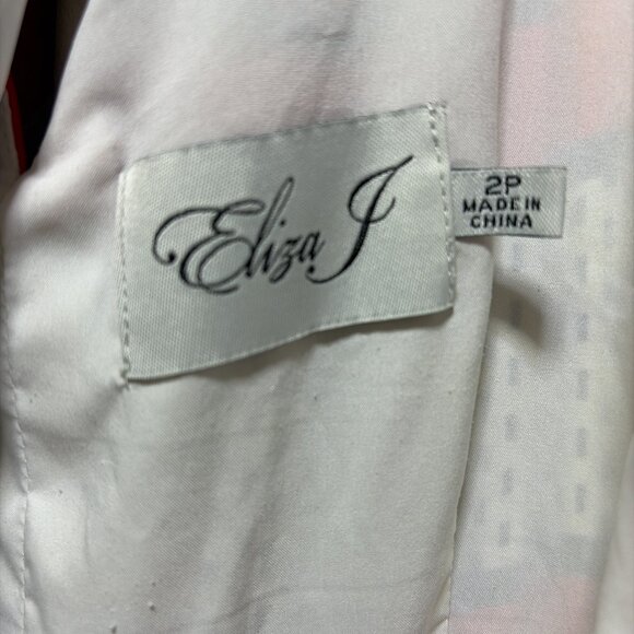 Eliza J Geo Scarf Print Halter Maxi Dress Sleeveless Party Cocktail Sz 2P - Picture 6 of 9